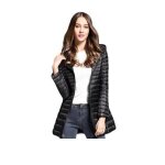 Doudoune light femme mi - longue - funmoon - noir - polyester et duvet de canard