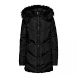 Doudoune longue capuche noir - only - onlmynte 15238323 3617 - femme - fermeture clair - 100% polyester ...