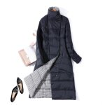 Doudoune longue femme ecelen en duvet de canard fourr chaude pour lautomne et lhiver