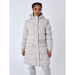 Doudoune longue matelass - project x paris - femme - grge - manches amovibles - fermeture clair