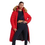 Doudoune longue matelasse superdry arctic - rouge - adulte - mixte