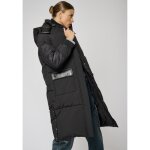 Doudoune longue noire femme kaporal - melio - coupe regular - capuche amovible - fermeture zippe et ...