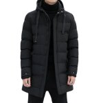 Doudoune longue - vitata - homme - polyester - fermeture clair - noir