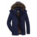 Doudoune de marque luxe cardigan ajust capuche bleu homme vtements jz638b