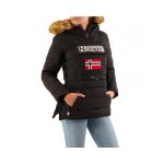 Doudoune matelasse belinda lady - geographical norway - femme - noir - manches longues - capuche ajustable ...