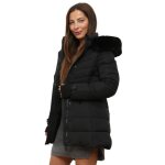 Doudoune mi - longue  capuche fourre