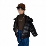 Doudoune mi - longue pour enfants noir et or nouvelle collection automne et hiver pour garçons et filles ... Doudoune mi - longue pour enfants noir et or nouvelle collection automne et hiver pour garçons et filles ...