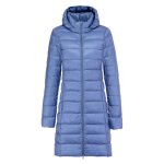 Doudoune mi - longue femme - funmoon - hiver chaud - couleur bleu