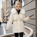Doudoune mi longue femme - vitata - 3 en 1 parker - coupe - vent - garder au chaud en automne et en hiver ...