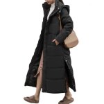 Doudoune missmao femmes en duvet dhiver à capuche chaud et Élégant noir Doudoune missmao femmes en duvet dhiver à capuche chaud et Élégant noir