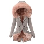 Doudoune - mobigarlan - luxe cardigan slim fit hooded - rose - femme jz646
