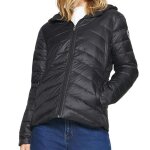 Doudoune femme - roxy - coast road - noir - capuche doubl et matelass - fermeture zippe