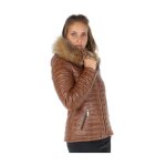 Doudoune oakwood happy en cuir ref 37527 cognac Doudoune oakwood happy en cuir ref 37527 cognac