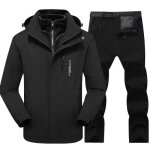 Doudoune + pantalon homme veste de ski impermable homme - m10cou1 noir noir