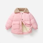 Doudoune polaire enfant - ecelen - veste polaire hiver 3 - 12 ans - rose - vinylon polyester coton