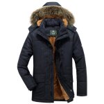 Doudoune polaire hommes hiver chauffante avec capuche cardigan ajust� capuche - noir - xh626