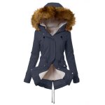 Doudoune polaire - mobigarlan - femmes - coupe - vent - hiver chaud - bleu marine
