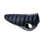 Doudoune rversible pour chien - red dingo - 25 cm - impermable - noir et gris - noprne et polaire ...