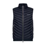 Doudoune sans manches armani exchange - r�f. 8nzq52 - znw3z - 5578 - bleu marine - col montant - fermeture ...