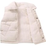 Doudoune sans manches enfant hiver polaire veste chaude confortable couleur unie pour garcon - fille Doudoune sans manches enfant hiver polaire veste chaude confortable couleur unie pour garcon - fille