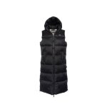 Doudoune sans manches extra longue femme schott - noir - 58651