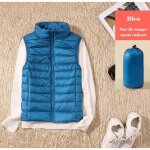 Doudoune sans manches femme - ecelen - lgre - col montant - duvet de canard blanc