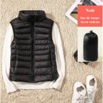 Doudoune sans manches femme - ecelen - lgre  col montant - garnie de duvet de canard blanc