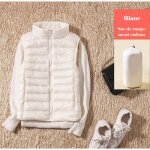 Doudoune sans manches femme - ecelen - lgre  col montant - garnie de duvet de canard blanc