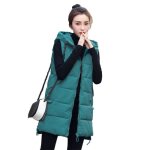 Doudoune sans manches femme - ecelen - longue  capuche - nylon / polyester - 55% duvet de canard blanc ...