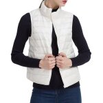 Doudoune sans manche femme - funmoon - gilet duvet légère - blanc Doudoune sans manche femme - funmoon - gilet duvet légère - blanc