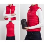 Doudoune sans manche femme funmoon - lgre en duvet - rouge