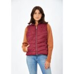 Doudoune sans manches femme - kaporal arma - rouge - fermeture zippe - capuche dissimule