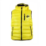 Doudoune sans manches gar�on peak mountain jaune - 100% polyester capuche zip 2 poches