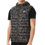 Doudoune sans manches gris / vert homme jott pat camo