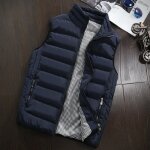 Doudoune sans manches homme doudoune ample épaissie pour hommes col montant et veste en duvet avec fermeture ... Doudoune sans manches homme doudoune ample épaissie pour hommes col montant et veste en duvet avec fermeture ...