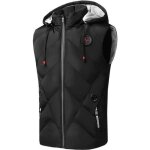 Doudoune sans manches homme capuche amovible automne hiver chaude couleur unie Doudoune sans manches homme capuche amovible automne hiver chaude couleur unie