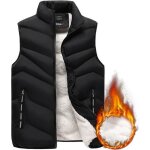 Doudoune sans manche homme doubl polaire grande taille col montant - noir