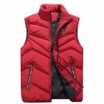 Doudoune sans manches homme - ecelen - rouge - polyester - col montant