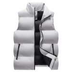Doudoune sans manches homme - ecelen - veste chaude dhiver - polyester - fermeture clair - grande taille ...
