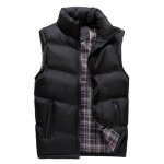 Doudoune sans manches hommes hiver chaud de �paississant en sport l�g�re xh590a noir