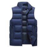 Doudoune sans manches - mobigarlan - xd633 - hiver chaud - 4xl - coupe - vent - bleu