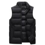 Doudoune sans manches - mobigarlan - xd633 - hiver chaud - 4xl - coupe - vent noir