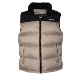 Doudoune sans manches schott utahv beige - zip poches logo - homme