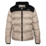Doudoune homme schott utah - beige - fermeture zippe - logo brod - poches zippes