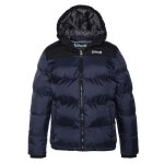 Doudoune enfant schott utah2b - bleu marine - capuche fixe - fermeture zippe