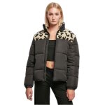 Doudoune sherpa mixte femme urban classics aop sherpa - noir / beige / leopard - xl