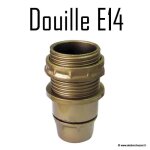 Douille �lectrique e14 or demi - filet�e avec bague 40w