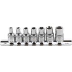 Douilles torx femelles - force - e4 � e11 - 7 pi�ces - carr� 1 / 4 - acier chrome - vanadium