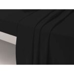 Drap plat - dp134 - noir - 180 cm x 290 cm - 100 % coton - lavable en machine  60