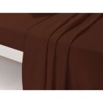 Drap plat - dp135 - chocolat - 240 cm x 300 cm - 100% coton - lavable en machine � 60�